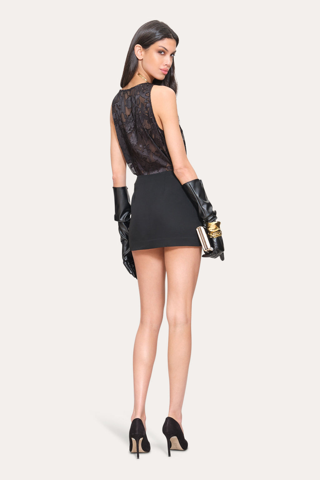 Women Shadow Scoop Tank Black | Elie Tahari