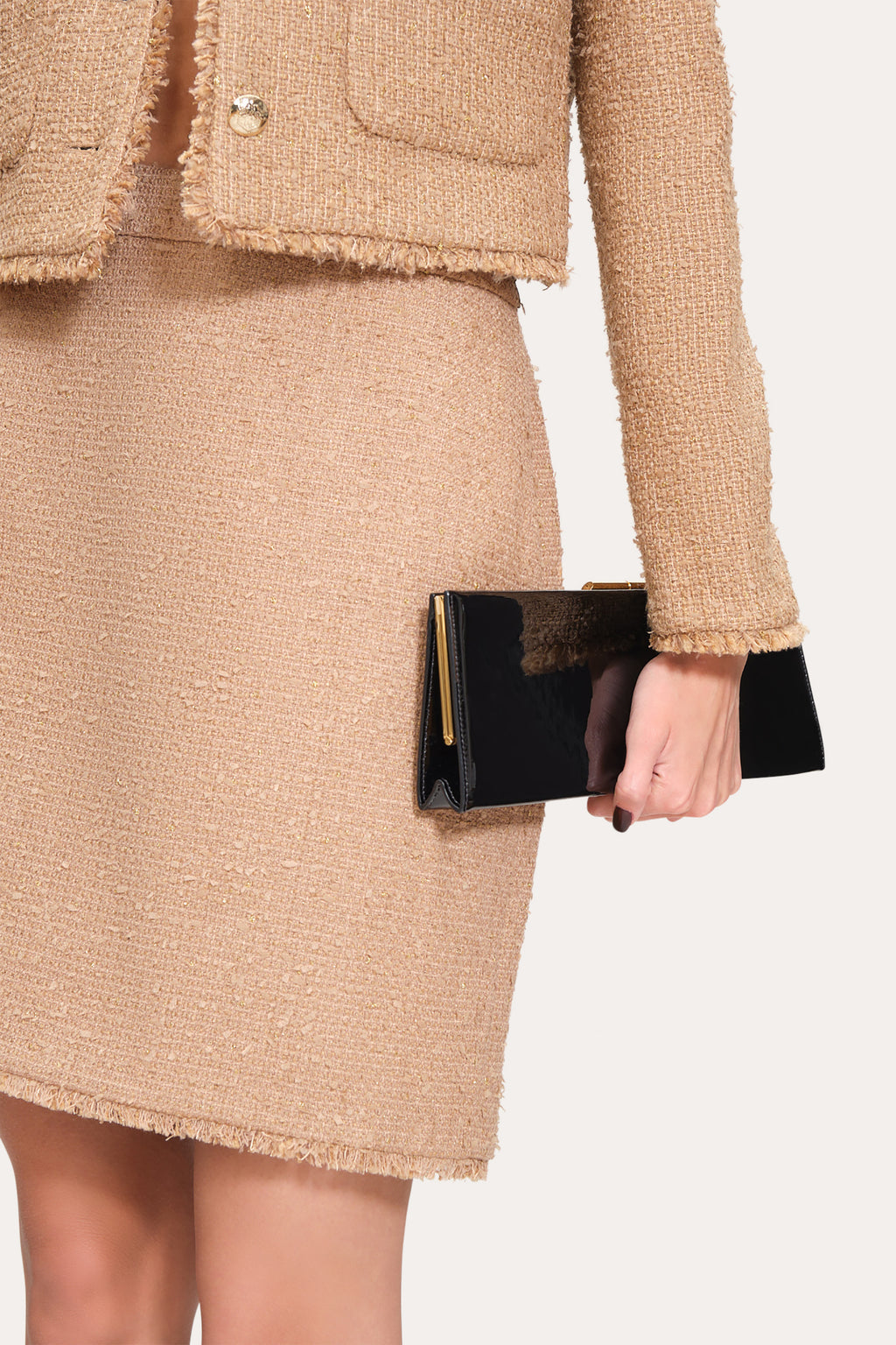 Women Boucle Tweed Skirt Camel Multi | Elie Tahari