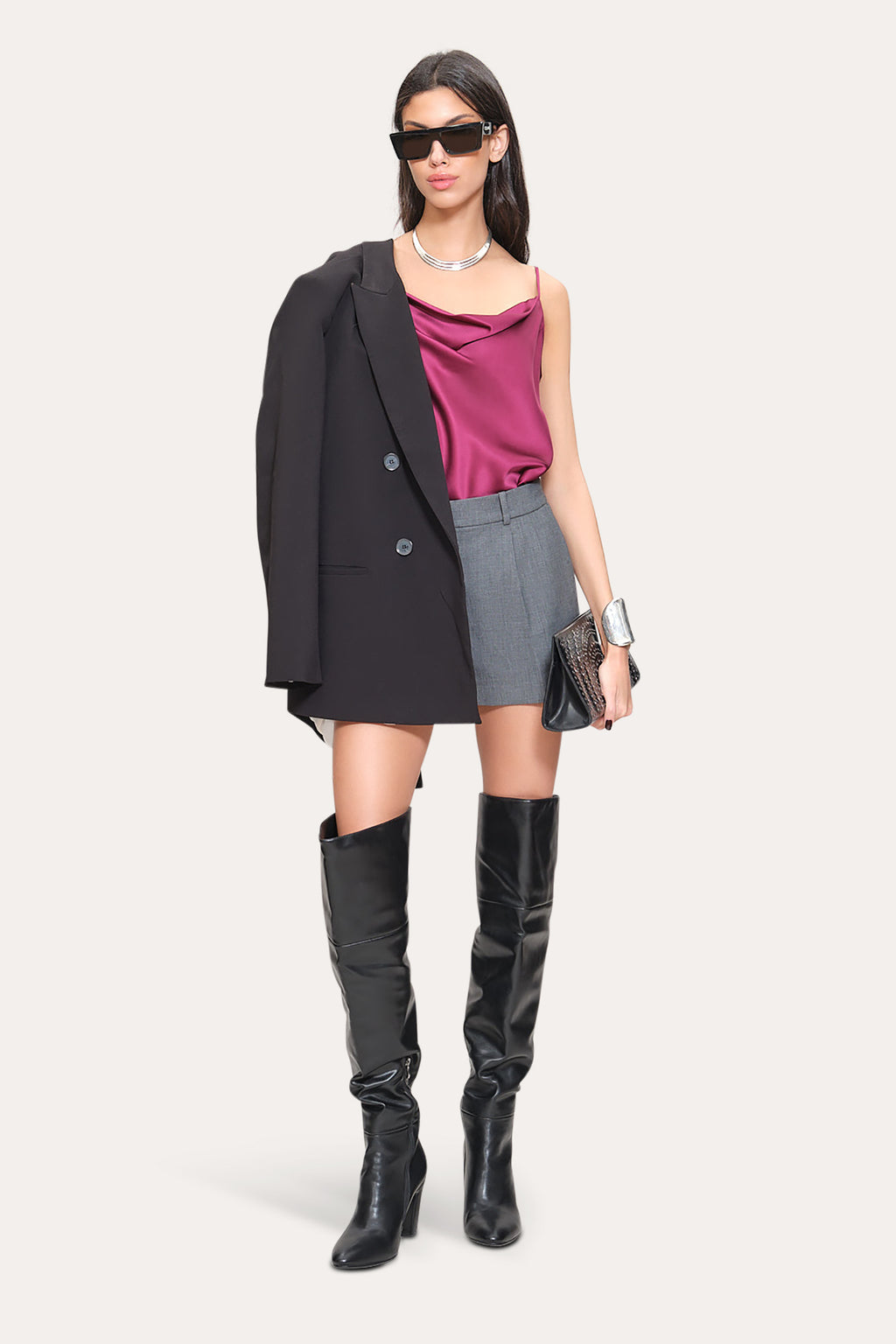 Women Silk Satin Camisole Mulberry | Elie Tahari