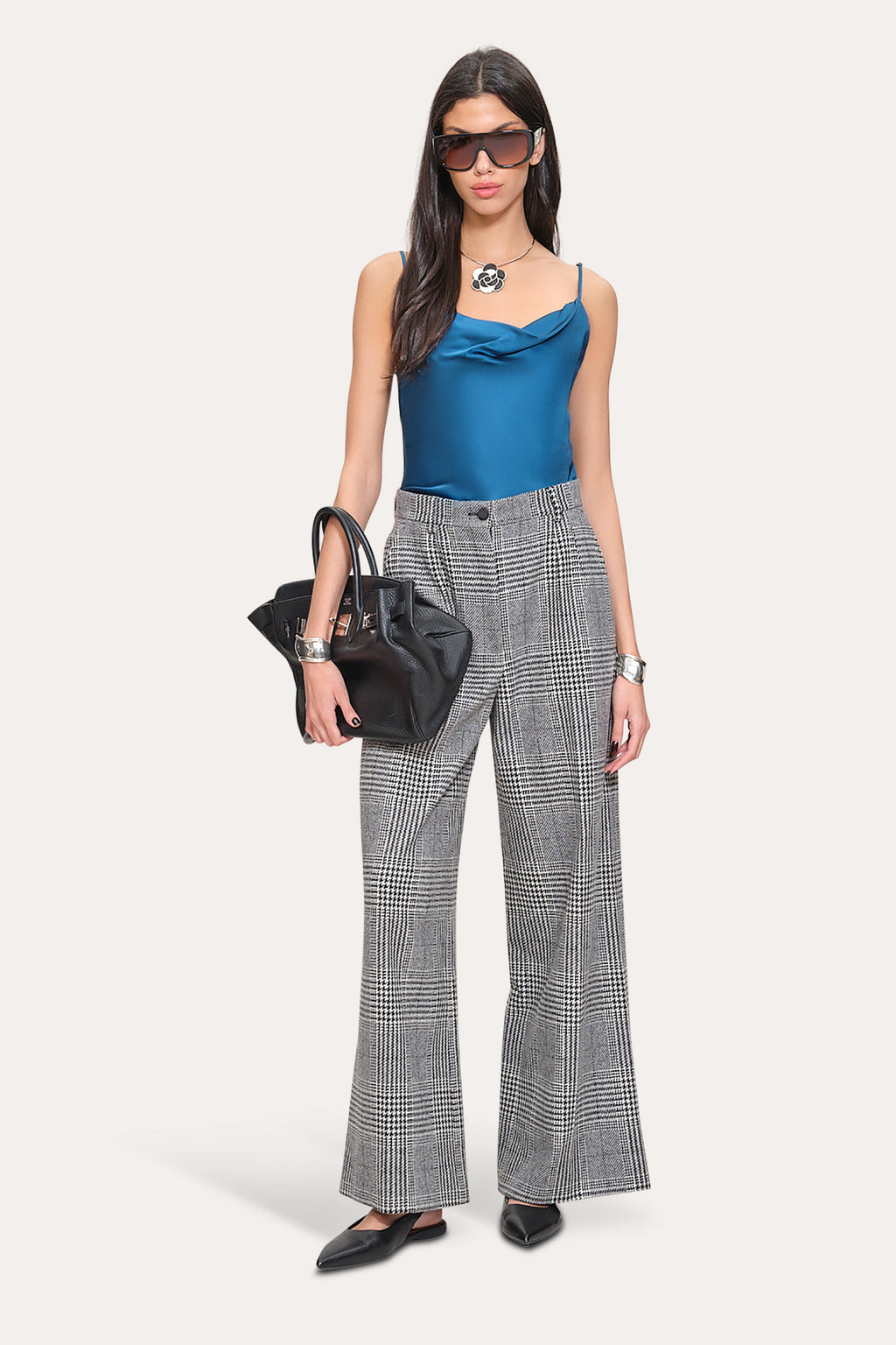 Women Silk Satin Camisole Pacific Blue | Elie Tahari